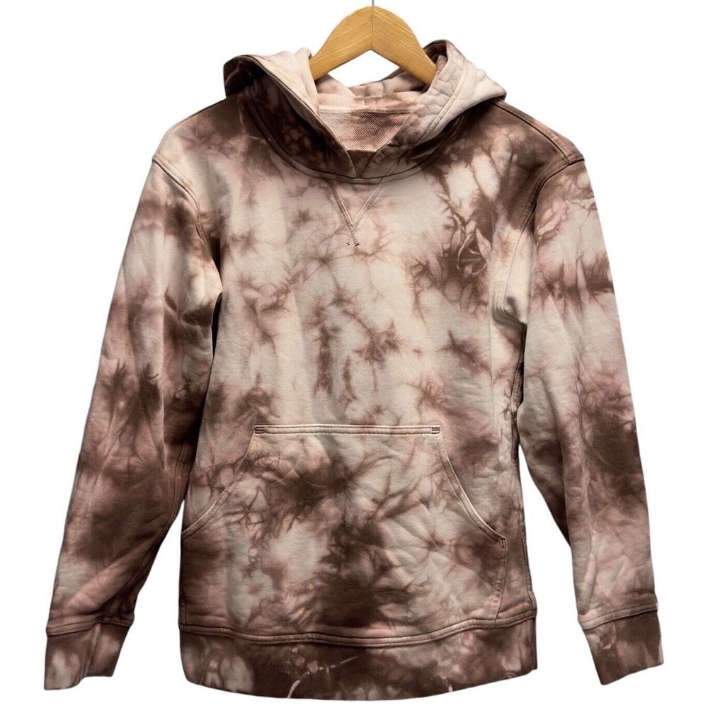 Lululemon Women's Size 4 All Yours Pullover Hoodie Sweatshirt Pink/Brown Tie Dye